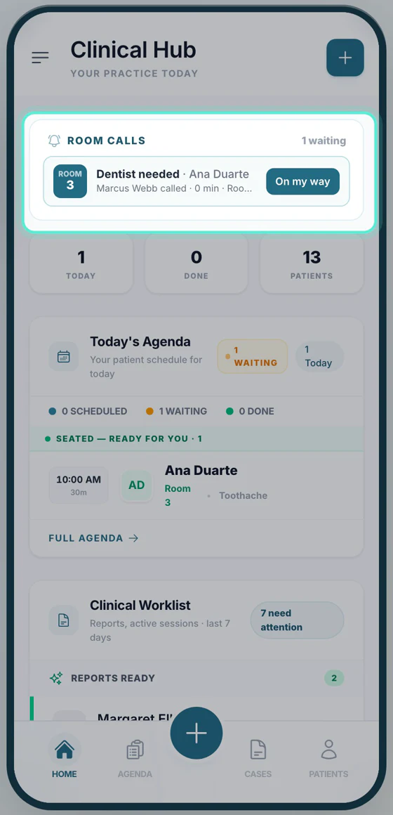 Clinical Hub on a phone
